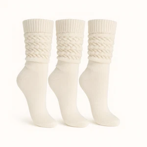 Calze donna slouch 3 paia cotone scrunch ginocchio extra lunghe comode traspiranti - Foto 1 di 347