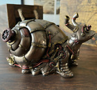 Custom Made Steampunk Giant Land Snail Figurine Statue Décor With Trinket Box