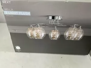 Brand New Mink Brown Bella 5 Light Flush Fitting Ceiling Light Sealed - Picture 1 of 14
