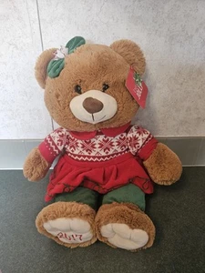 Hug Fun Teddy Bear Plush Christmas Holiday 2017 Red Green Stuffed Animal 20" - Bild 1 von 8