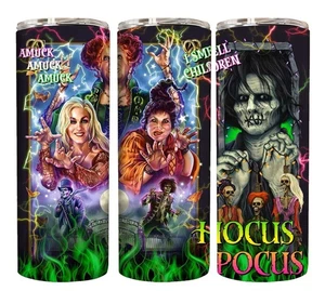 Witches Sisters Movie Spooky Season Halloween 20oz Tumbler Insulated Travel Mug - Picture 1 of 3