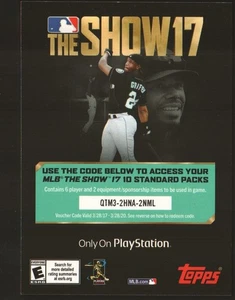 2017 Topps PlayStation MLB The Show 17 Code Cards Ken Griffey Jr 17-336 - Picture 1 of 2