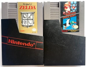 2 CARTUCHOS DE JUEGO ORIGINALES NINTENDO NES LA LEYENDA DE ZELDA / SUPER MARIO BROS. - Imagen 1 de 10