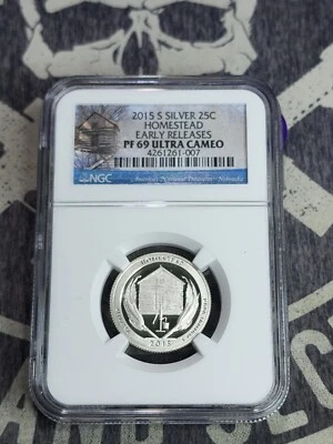2015 S Homestead Early Releases Quarter - NGC PF 69 Ultra Cameo 90% Silver - Image 1 of 4