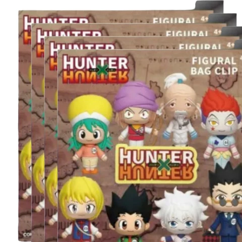 Hunter X Hunter Figural 3D Bag Clip Lot of 4 Sealed Blind Bags! Cover