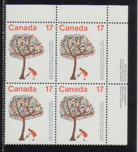 1979 Canada SC# 842 UR - UN Year of The Child - Plate Block M-NH Lot # 2940 - Image 1 of 1