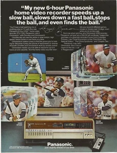Vintage Print Ad Panasonic Home Video Recorder - Reggie Jackson - Dec 1980 - Picture 1 of 5