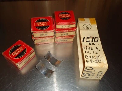 Nuevo lote de rodamientos de varilla de conexión Federal Mogul 1510sb STD Buick 248 8 cilindros Foto 1 de 2