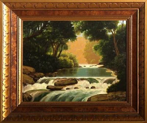 Leonard Rodowicz, Creek, Oil on Board, signed lower right - Picture 1 of 4