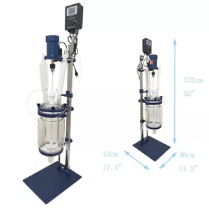 110V 5L Laboratory Jacketed Reactor Laboratory Glass Reactor Jacketed Glass Reac - Picture 1 of 18