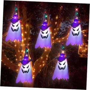 Halloween Decorations Outdoor,Hanging Glowing Ghost Witch Hat with String - Picture 1 of 8