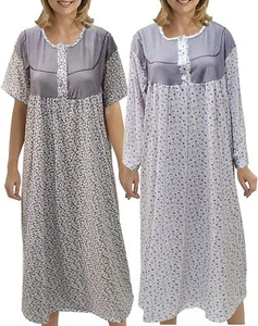Vestido de noche Trifolium para damas manga corta/larga algodón con estampado floral - Imagen 1 de 60