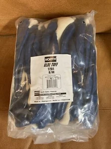 12 PAIR North Blue Tuff Nitrile Gloves  Knit wrist & safety cuff T201 8/M  - Picture 1 of 2