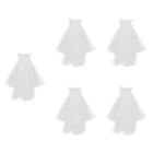  Set of 5 Wedding Hair Accessories White Veil for Bride Bridal