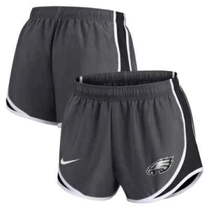 Philadelphia Eagles NFL Women's Nike Charcoal Logo Performance Tempo Shorts - Picture 1 of 9