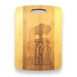 Stay Wild and Free - Buffalo - Cutting Board - Picture 1 of 9