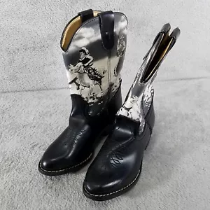 Botas Occidentales Durango De Colección Niños 13,5 Tonos del Viejo Oeste Estampado de Caballo Vaquero - Imagen 1 de 10