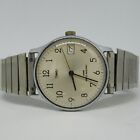 Vintage Timex Silver Tone Wind-Up Analog Men's Watch Sz. 6 1/2"