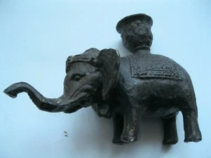VINTAGE BRONZE CURIO ORIENTAL ELEPHANT INCENSE HOLDER - Picture 1 of 5