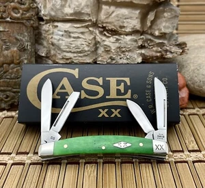 Case XX USA 2023 Smooth Bright Green Bone Diamond XX 1/500 Small Congress Knife - Picture 1 of 4