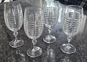 Gorham Crystal Barronscourt Iced Tea Goblets Set Of 4 ~ Very Nice 8.5" Tall - Picture 1 of 6