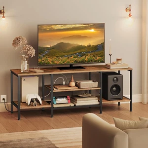 TV Stand with Power Outlets to 65 Inches, TV Console Table with Open Storage She - Picture 1 of 9