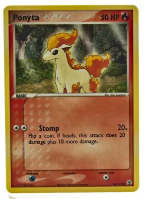 Ponyta 76/112 Common Non Holo EX Fire Red Leaf Green NM with eBay Shipping - Image 1 of 3