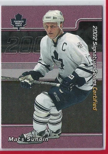 2001-02 BE A PLAYER SIGNATURE SERIES CERTIFIED MATS SUNDIN /100 C28 BAP LEAFS - Picture 1 of 1