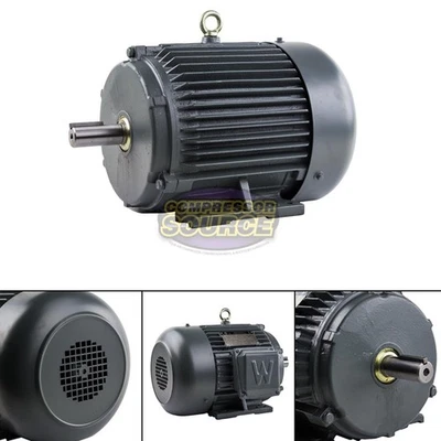 5 HP 3 Phase Electric Motor 1800 RPM 184T Frame TEFC 230/460 Volt Severe Duty - Image 1 of 4