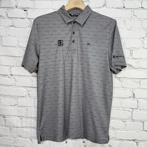 Travis Mathew Men Golf Polo Size L UFP Industries Heather Gray Soft Preppy - Picture 1 of 14