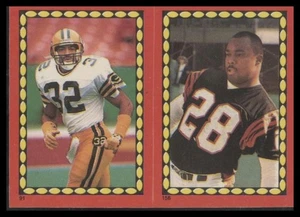 1988 Topps Sticker Dave Brown / Larry Kinnebrew #91 Joe Montana Back - Bild 1 von 2