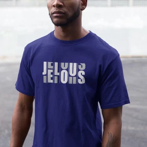 Camiseta informal JELOUS para hombre 100 % algodón negra azul blanca gris S-XXL - Imagen 1 de 6