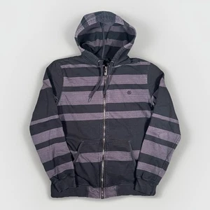 Vintage Element Hoodie Sweatshirt Mens M Full Zip Skateboards Y2K 2000s Striped - Picture 1 of 8