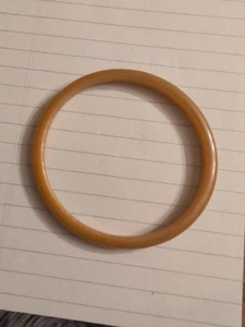 Vintage Plastic 3inch Diameter Plastic Bangle Bracelet Brown - Picture 1 of 2