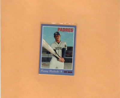 2019 Topps Heritage Chrome Purple Refractor Manny Machado-S. D. Padres #THC520 - Image 1 of 2