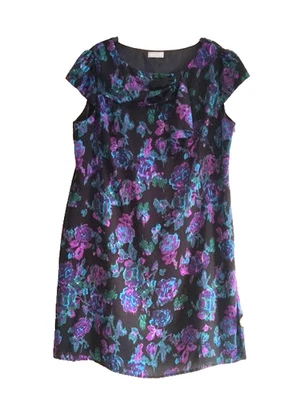 "PER UNA" Stunning Black/Multi-Coloured Floral Shift Dress - SIZE 22 - NEW!!! - Image 1 of 4