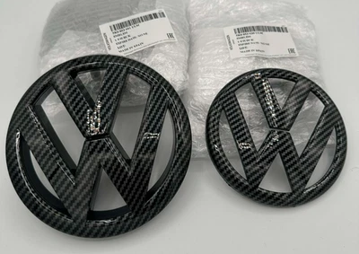 Juego de 6 emblemas de insignia delanteros y traseros de fibra de carbono para VW Volkswagen MK6 GTI GOLF Foto 1 de 4