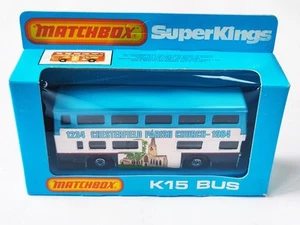 1983 MATCHBOX DIECAST SUPERKINGS - K15 BUS - CHESTERFIELD PARISH CHURCH - SEALED - Picture 1 of 8
