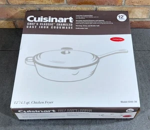 Cuisinart Chef's Classic Enameled Cast Iron CI45-30CR 12" Chicken Fryer - Red - Picture 1 of 7