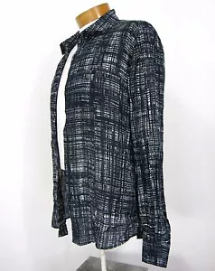 ONE BXWD LOS ANGELES NWT 100% COTTON CASUAL SHIRT SIZE L LARGE BLACK WHITE - Picture 1 of 8
