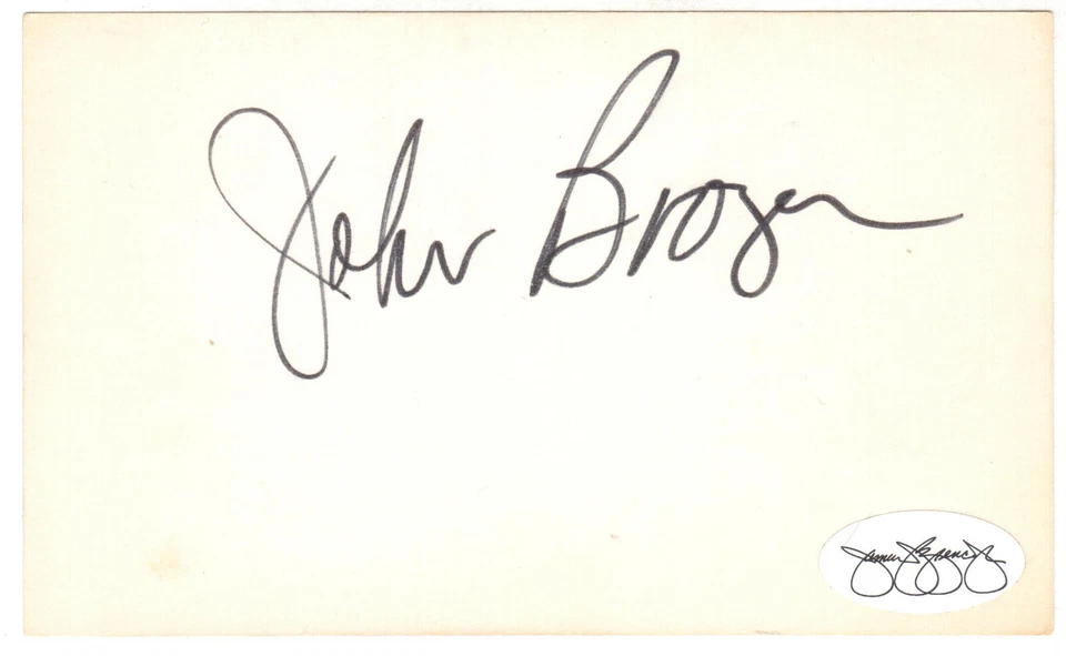 JOHN BOOZER (d. 1986) SIGNED INDEX CARD AUTOGRAPH JSA CERTIFIED - Image 1 of 1