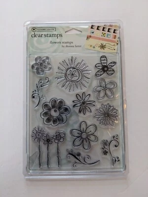 Autumn Leaves Flowers Stamp Set By Rhonna Farrer - Image 1 of 2