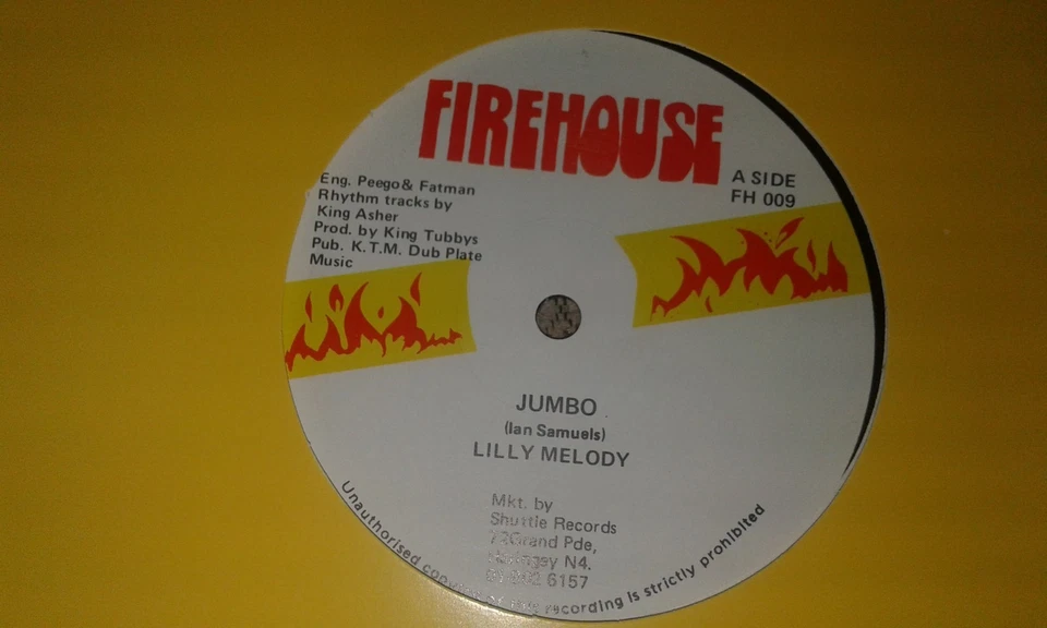 Lilly Melody , Jumbo Norval Headley , Good Good Lover , 12" Firehouse Label - Image 1 of 1