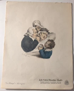 vecchia pubblicità anni 30 JODO-CALCIO-DIURETINA "KNOLL" con riprod. litografica - Foto 1 di 11