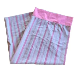 Vtg Cannon Monticello twin flat sheet pink striped no-iron muslin 1970s sheets - Picture 1 of 7