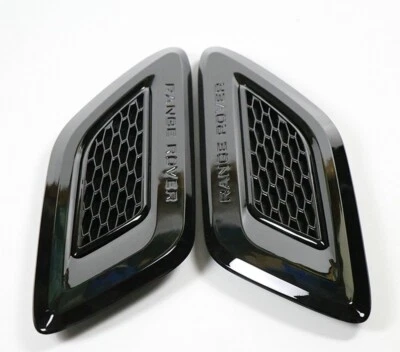 Se adapta a Range Rover Sport L494 2013-2017 2 piezas capó delantero ventilación cubierta negra Foto 1 de 4
