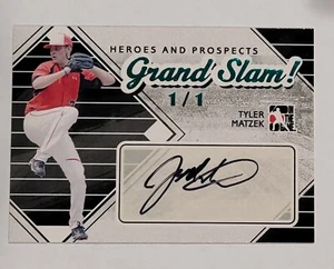 TRUE 1/1 2011 In The Game ITG "GRANDLSAM" Tyler Matzek AUTOGRAPH ROOKIE RC - Picture 1 of 2