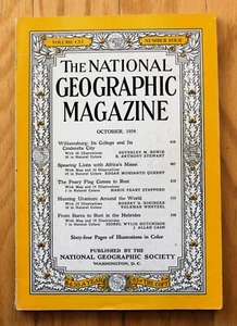 National Geographic octubre 1954; Williamsburg; Leones; Hébridas; Uranio; Pera - Imagen 1 de 13