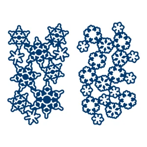 Tattered Lace Die Tuck In Snowflakes Christmas Cutting Card Making Craft Stencil - Picture 1 of 6