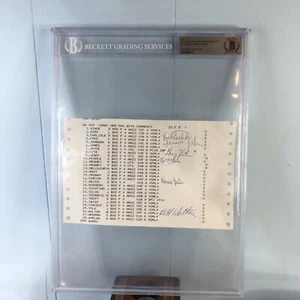 1986 Feuille de programmation signée Boston Celtics Team ? Bill Walton NO BIRD BAS AUTHENTIQUE ! - Photo 1/10